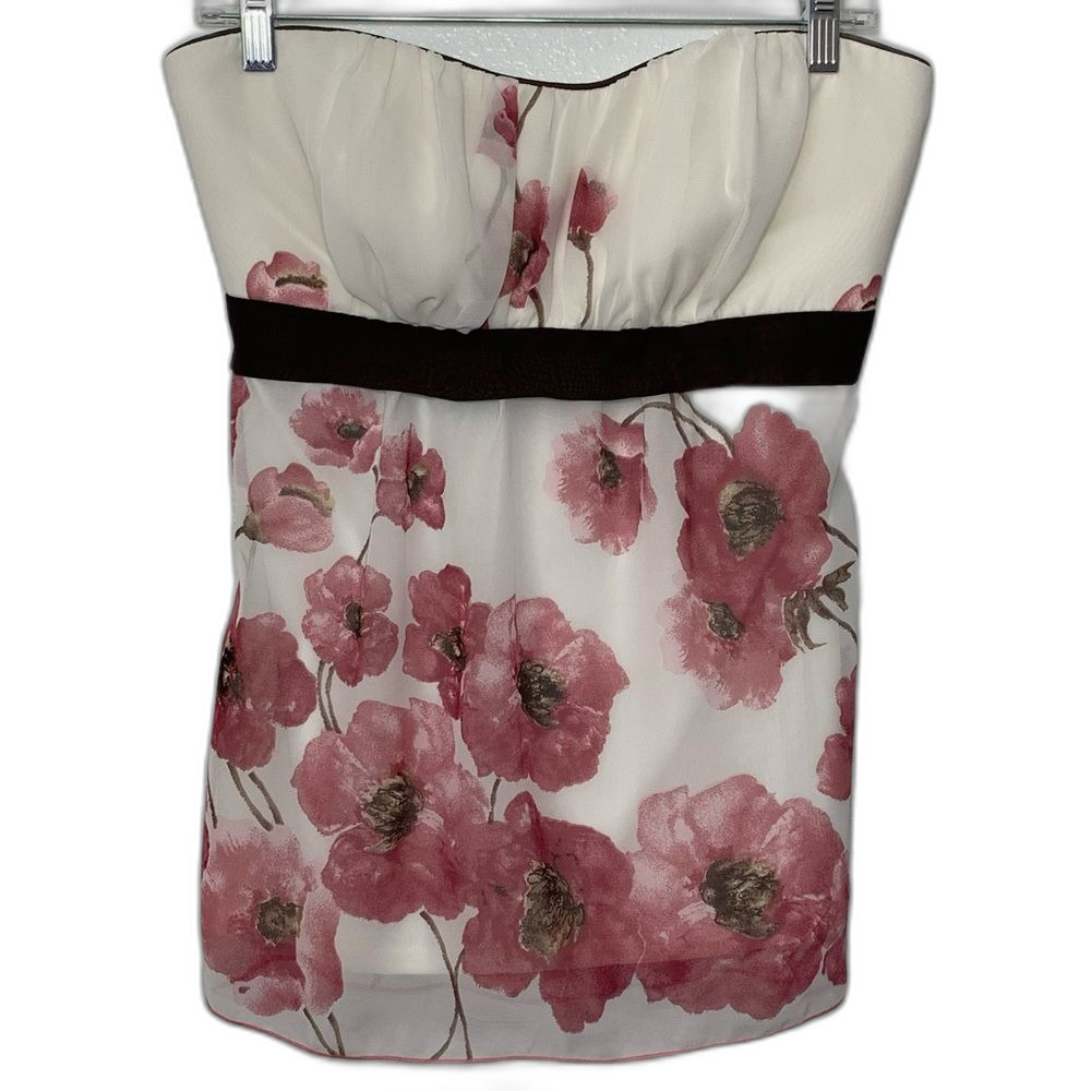 NWT Studio Y Floral Strapless Top Size Medium